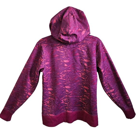 Under Armour Women's S Storm Full Zip Hoodie Purple Pink Animal Print Swirl - Picture 4 of 6
